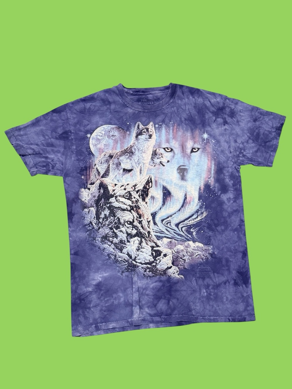 Vintage 2012 Wolf Shirt The Mountain Find Ten Wolves Tie Dye Medium